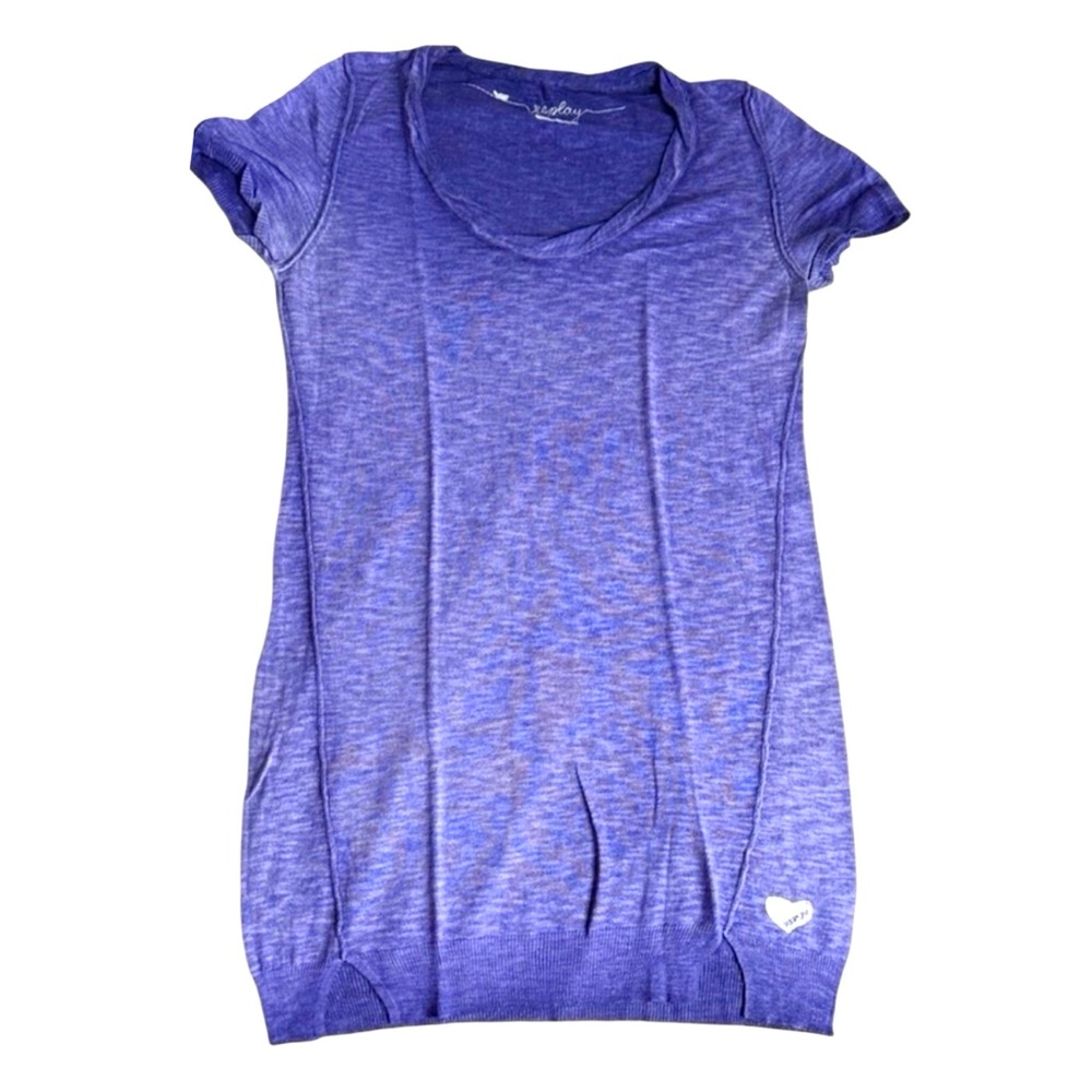 Replay Heathered Purple Lightweight Sweater Tee – Size Large